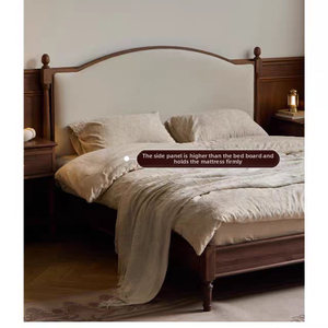 <span class=keywords><strong>Lit</strong></span> <span class=keywords><strong>mural</strong></span> en bois de chêne massif de style rétro américain, minimaliste nordique, avec rembourrage doux, <span class=keywords><strong>lit</strong></span> de princesse G - Product Image 2