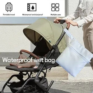 Custom Waterproof New Print Zippered Easy To Carry Wet Diaper Bags Cloth Diaper Bag