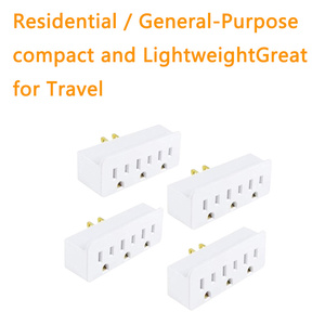 3 ổ cắm <span class=keywords><strong>Adapter</strong></span> Extender, 3 cách nối đất cắm splitter, 1 đến 3 cắm ổ cắm Splitter - Product Image 2