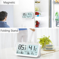 Termometer Higrometer Digital Dalam Ruangan Layar LCD Plastik ABS Antarmuka USB OEM/ODM Dapat Disesuaikan IP67 Tahan Air -9.9-70 2 Tahun Garansi