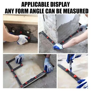 Cabezal de posicionamiento de 12 pliegues, regla <span class=keywords><strong>multi</strong></span>ángulo de aleación de aluminio, regla de medición para localizador, guía de taladro, orificio para azulejo - Product Image 6