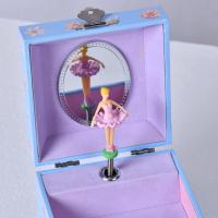 Ever Bright Boîte à musique et à bijoux en bois à manivelle de 4 pouces Ballerine ronde unique Figure de danse Décoration intérieure Cadeau en MDF