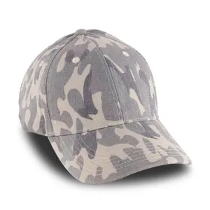 Casquettes de baseball deux tons en coton camouflage imprimé dos fermé Nouvelle arrivée broderie personnalisée patch logo chapeaux de papa de sport