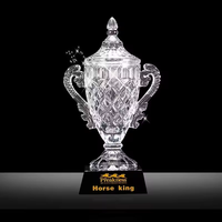 Trophée de cristal créatif haut de gamme roi grande médaille de championnat NBA Souvenir gravé trophée de jeux