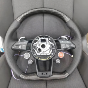 Volante Deportivo Personalizado para Automóvil, Compatible con Audi A3 A4 A5 A6 A7 A8 <span class=keywords><strong>RS3</strong></span> RS4 RS5 RS6 RS7 S3 S4 S5 RS TT - Product Image 1