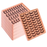 Cils russes à bande cils à bande complète D Curl Faux cils de vison vendeur de cils sans cruauté