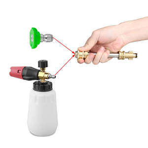 Adaptador SPS <span class=keywords><strong>Bosh</strong></span> para pistola de lavado a presión, Kit de lanza de espuma de nieve de 1L, Conector de varita rápida, lanza de espuma de nieve de alta presión - Product Image 3