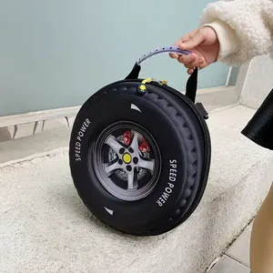 Sac à dos d'école unisexe pour enfants en forme de pneu, dessin animé 3D, grande capacité, pour la <span class=keywords><strong>maternelle</strong></span> - Product Image 6