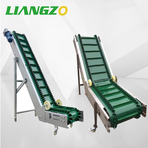 LIANGZO OEM الأخضر الأفقي وحدات PVC ناقل حزامي بلاستيكي انحدر الناقل مع دلو - Product Image 3