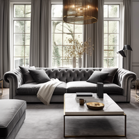 Ensemble de canapés d'intérieur au design européen, canapé confortable en tissu pour maison, appartement, salon, hôtel et villa