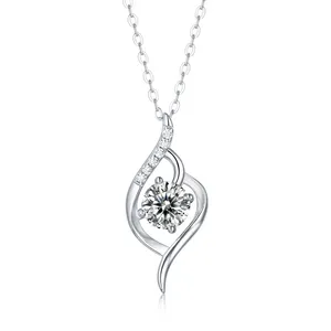 Alistina-collier en argent 925 pour femmes, 1 carat momanite pour toujours, collier pour dames, offre spéciale, SMN08