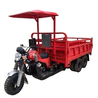Tricycle de fret motorisé à 9 roues et 2 essieux 350CC, tricycle de fret à benne basculante à 9 roues et double essieu arrière 350CC