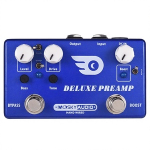 Pedal de Efectos para Guitarra DELUXE PREAMP Hecho a Mano con Cableado Manual de Aluminio, con Overdrive y Fader, Venta al Por Mayor de Fábrica - Product Image 1