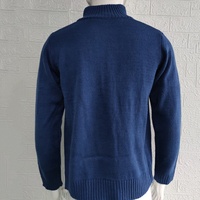 Pulls en tricot pour hommes, gris, chaud, boutonné, col montant, tricot torsadé, veste d'hiver, vêtements d'hiver, pull noir