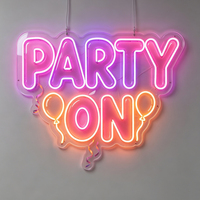 Enseigne néon LED personnalisée sans MOQ, pour intérieur et extérieur, décorations de fête d'anniversaire, lettres néon 3D lumineuses pour décoration murale d'événements