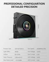 Ventilador de Levitación Magnética SOEYI de 120 mm, ARGB, Modular, con Conexión en Cadena, PWM, Silencioso, para PC de Escritorio, Alto Flujo de Aire, Radiador