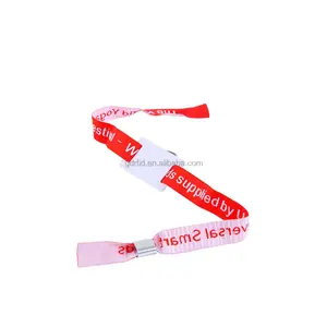 NFC disposable hf fabric rfid woven wristband for festival party