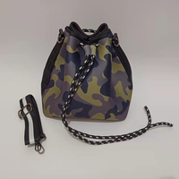 Sacs à bandoulière unisexes pour femme, fermeture à cordon, bretelles, sac seau à grande capacité, motif nœuds, polyester durable