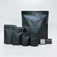 Sachet Mylar VMPET Noir Mat Anti-Odeur Personnalisé, Barrière Anti-Humidité, Pochette Autoportante pour Stockage Longue Durée du Café et des Épices