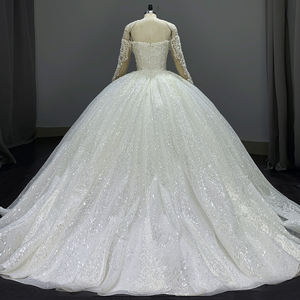 Dernier modèle <span class=keywords><strong>de</strong></span> <span class=keywords><strong>robe</strong></span> <span class=keywords><strong>de</strong></span> mariée élégante <span class=keywords><strong>pour</strong></span> femmes grande taille <span class=keywords><strong>robe</strong></span> <span class=keywords><strong>de</strong></span> bal avec décoration en dentelle Lspf04 - Product Image 3