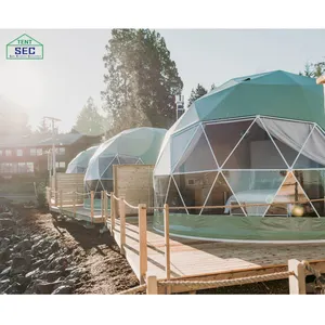 Tenda Kubah Hotel Glamor Permanen Geodesic 7Meter Eco Luar Ruangan
