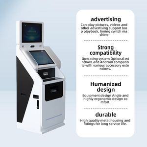 Kiosque d'impression et de numérisation de documents A4/A5 à écran tactile interactif Android à double écran autoportant avec lecteur RFID - Product Image 3