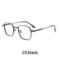 Montura de gafas cuadrada de titanio de moda Premium, monturas de gafas ópticas, gafas de fábrica, gafas de titanio con bloqueo de luz azul