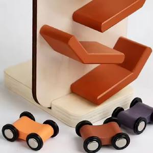Classique nouveautés dessin animé toboggan <span class=keywords><strong>voiture</strong></span> enfants Interaction début éducatif bois véhicule <span class=keywords><strong>Train</strong></span> fente jouets pour enfants filles garçons - Product Image 4