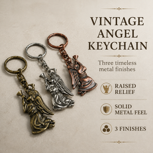 Happy Angel Metal Keyholder Lovely Angel Figure Key Ring Decorative Pendant For <b>Ladies</b> Gift <b>Backpack</b> Accessory - Product Image 5