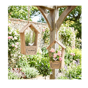 Artisan Crafted Wooden Hanging Planter Pot <b>Wall</b> Mounted Decorative <b>Plant</b> <b>Holder</b> for Indoor <b>Plants</b> Home Balcony Decor - Product Image 2