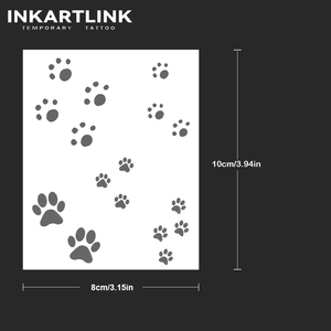 Adesivi per Tatuaggi Semipermanenti Realistici con Impronte di <span class=keywords><strong>Zampe</strong></span> di Animali Domestici, Lunga Durata 15 Giorni, Arte Corporea per Donne e Uomini, Polso e Braccio - Product Image 4