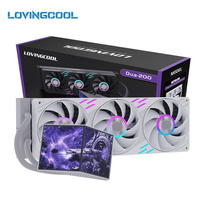 LOVINGCOOL Nouvelle Boîtier PC Gamer avec Refroidisseur Liquide CPU 360mm pour Affichage Double Écran 3D à l'Œil Nu et Lecture Vidéo