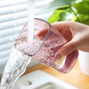 Vaso para cepillos de dientes y enjuague bucal, juego para parejas, 201-300 ml, plástico transparente, productos de higiene bucal de alta calidad - Product Image 4