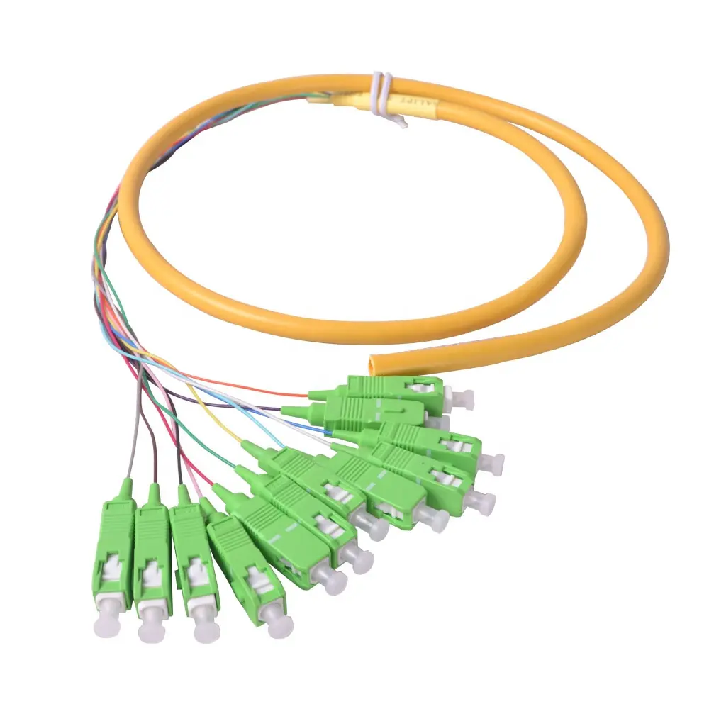 [Softel] fibra óptica 900mm singlemode pigtail | cabo de pigmento de ftth | cauda de fita de pigmento de 144 núcleo