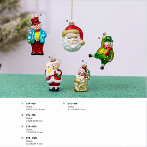 Boule de verre en forme de moins chère pour le décor d'arbre de Noël Ornement délicat de <span class=keywords><strong>Santaclaus</strong></span> Boule de Noël personnalisée Ornements en verre irréguliers - Product Image 4