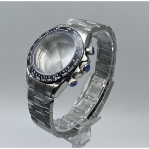 39mm 316L Stainless Steel <b>Watch</b> <b>Case</b> & Strap with Sapphire Crystal Compatible with VK63 Quartz Movement - Product Image 5