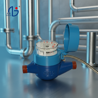 Medidor de Agua Digital Fotoeléctrico con Cable, de Latón, 0.6m3, Clase 2, Protección IP68, para Uso Doméstico y Comercial