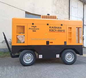 Compressore d'aria a vite portatile 180HP 132KW 13 <span class=keywords><strong>Bar</strong></span> con motore diesel Cummins per costruzioni edili e cave - Product Image 2