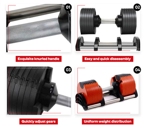 Ensemble d'haltères de <span class=keywords><strong>fitness</strong></span> pour hommes à poids réglable pour l'entraînement des bras équipement d'haltères en acier pour le dortoir domestique pour les débutants - Product Image 5