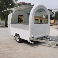 Remorque de camion de nourriture ronde Street Mobile Food Trailers à vendre Hot Dog Cart pour usage commercial