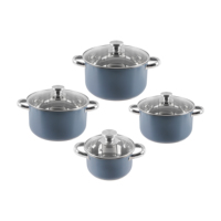 Vente en gros personnalisée OEM ODM ustensiles de cuisine à induction casserole en acier inoxydable marmite avec couvercle en verre