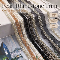 Bandes de perles et strass faites main DIY, maille diamantée, accessoires de décoration pour vêtements, robes de soirée et mariages pour femmes