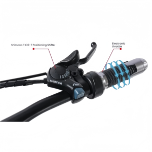 Bicicleta Eléctrica de Montaña de 7 Velocidades, 36V 8Ah 350W, Cuadro Rígido, Frenos de Disco Mecánicos, Neumáticos 700C*28C, Todoterreno, para Hombre - Product Image 3