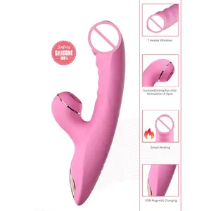 7 Modi Vibratie Siliconen Waterdichte Vrouw Masturbeert Elektrische Zuigende Vibrator Seksspeeltjes Vrouwen