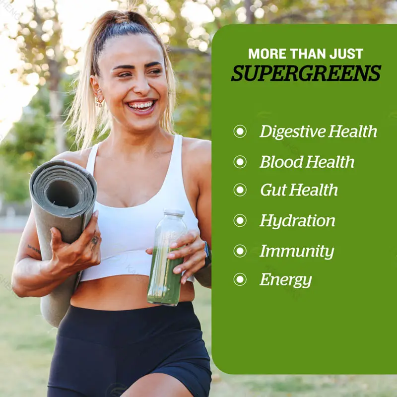 Nhãn hiệu riêng Hữu Cơ Superfood greens dinh dưỡng pha trộn supergreens bột siêu xanh bột