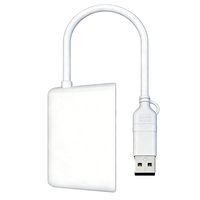 Station d'accueil Type-C blanche RD1017 avec lecteur de carte 3-en-1 (SD2.0) Hub USB 2.0 haute vitesse pour ordinateur portable et téléphone en plastique en stock