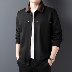 เสื้อแจ็กเก็ตสำหรับผู้ชายวัยกลางคนธุรกิจวัยกลางคนวัยกลางคนเสื้อโค้ทบางลำลองโลโก้ออกแบบได้ตามต้องการสำหรับฤดูใบไม้ผลิและฤดูร้อน - Product Image 5