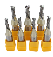 Bushwalk mesin Router CNC 1/2*8*22 pemotong penggilingan Spiral Lurus karbida HSS ODM alat pemotong kilat 3mm timah