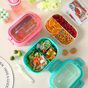 Juego <span class=keywords><strong>de</strong></span> 2 piezas <span class=keywords><strong>de</strong></span> color brillante MU, fiambrera para niños y estudiantes, <span class=keywords><strong>caja</strong></span> Bento para microondas con botella <span class=keywords><strong>de</strong></span> agua - Product Image 3