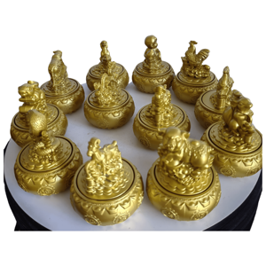 Adornos Giratorios del Zodíaco Animal de Aleación de Zinc Personalizados, Juguetes de Mano, Decoraciones para <span class=keywords><strong>el</strong></span> Hogar, Recuerdos Auspiciosos Fundidos, ¡Venta Caliente! - Product Image 4